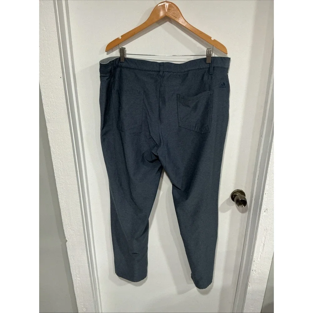 Adidas Men Golf Pants 42x32 Solid Blue Straight Leg Athletic Performance
